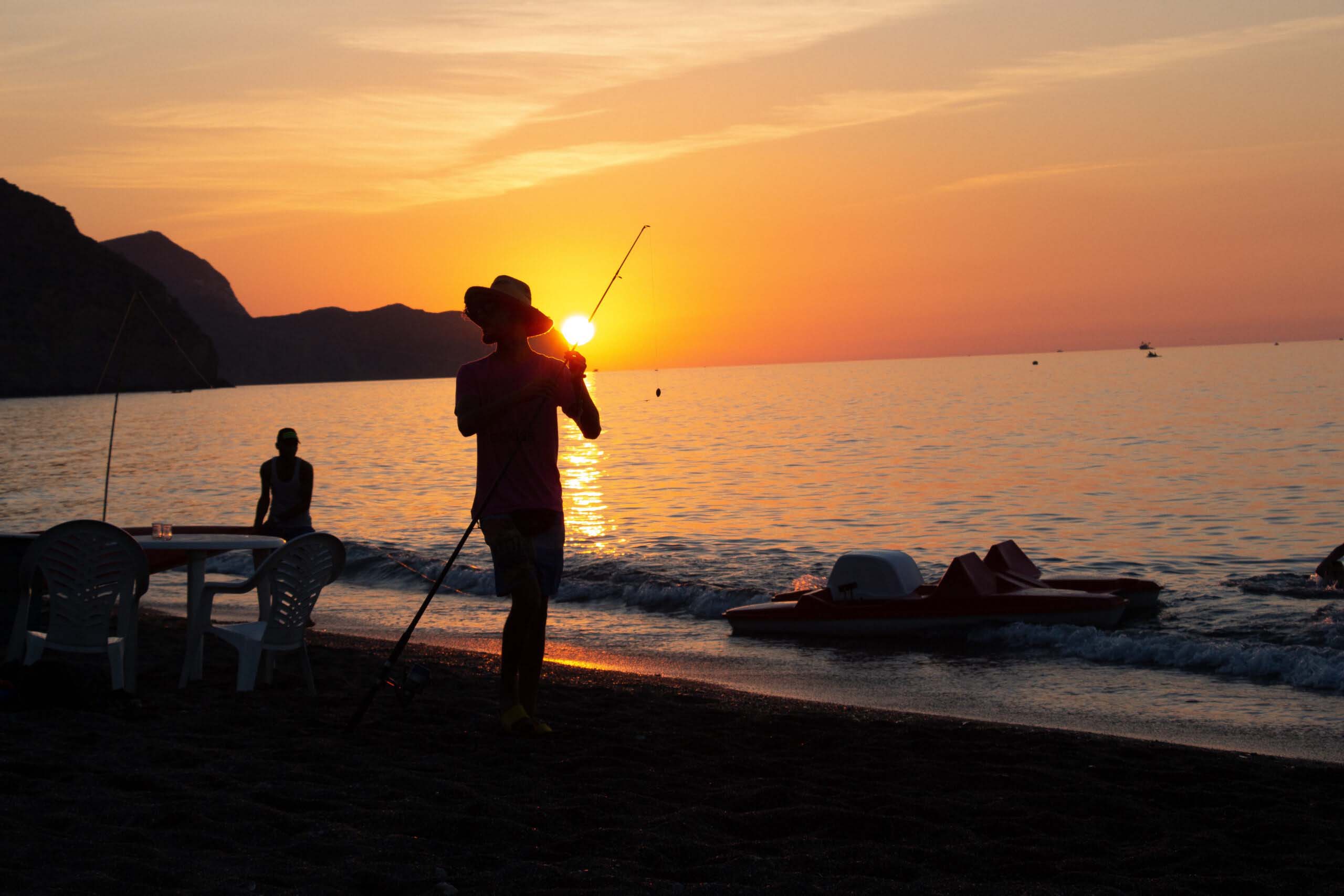 Casting Dreams at Sunset in Al Hoceima.