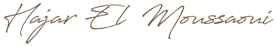 Hajar el Moussaoui Signature.